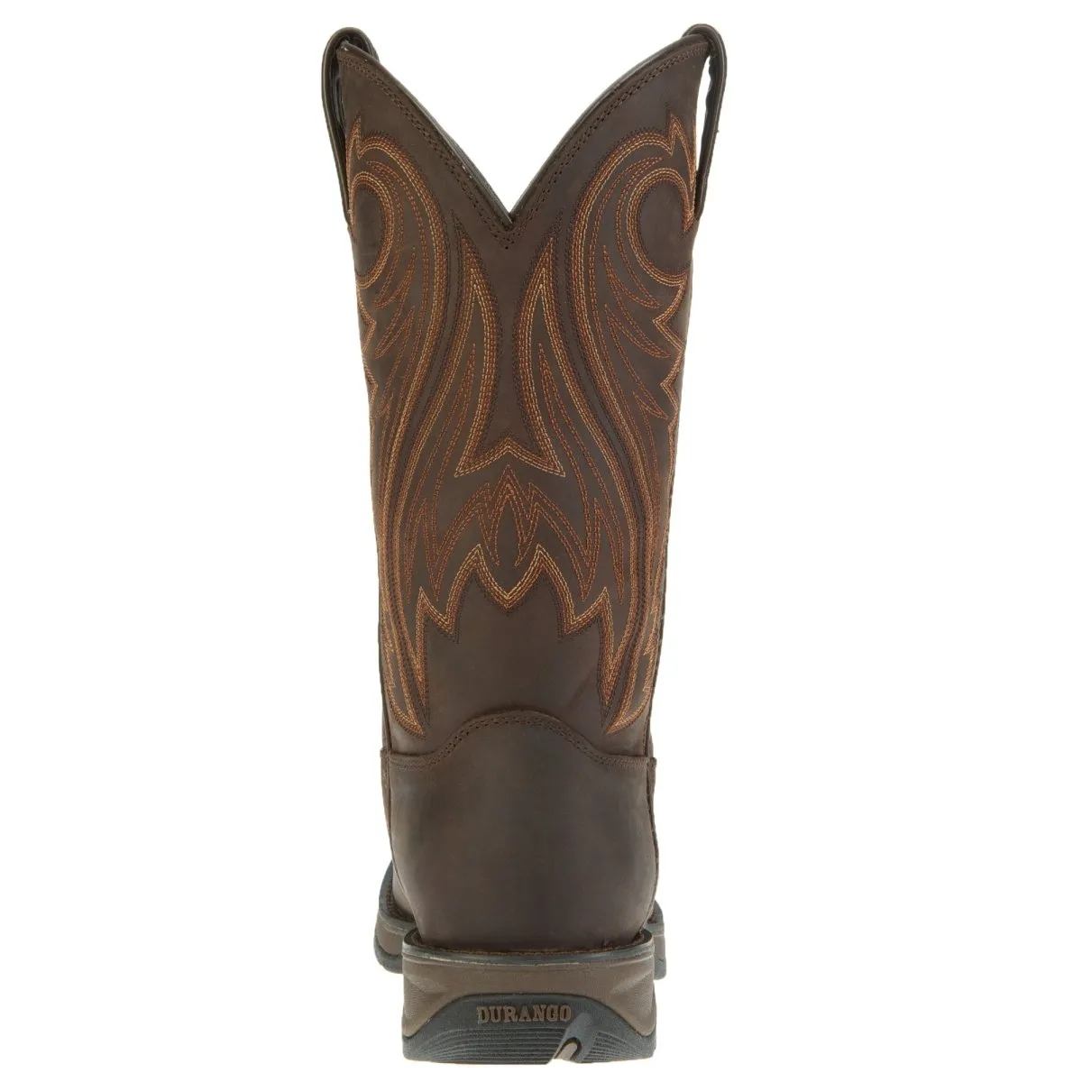 Durango Rebel Men's Pull-on Western 12" Work Boots Db5464 In Chocolate Wyoming