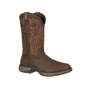 Durango Rebel Men's Pull-on Western 12" Work Boots Db5464 In Chocolate Wyoming