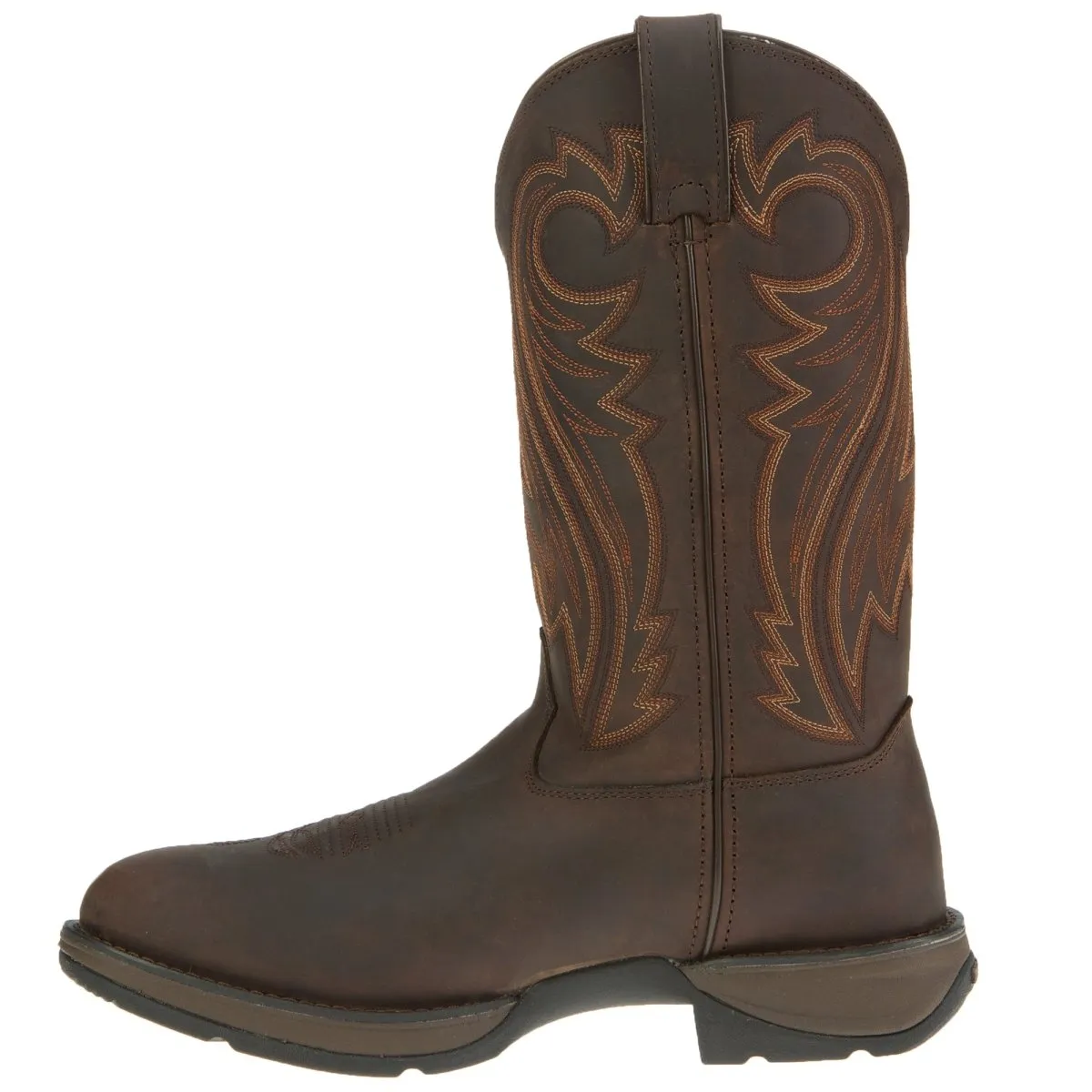Durango Rebel Men's Pull-on Western 12" Work Boots Db5464 In Chocolate Wyoming