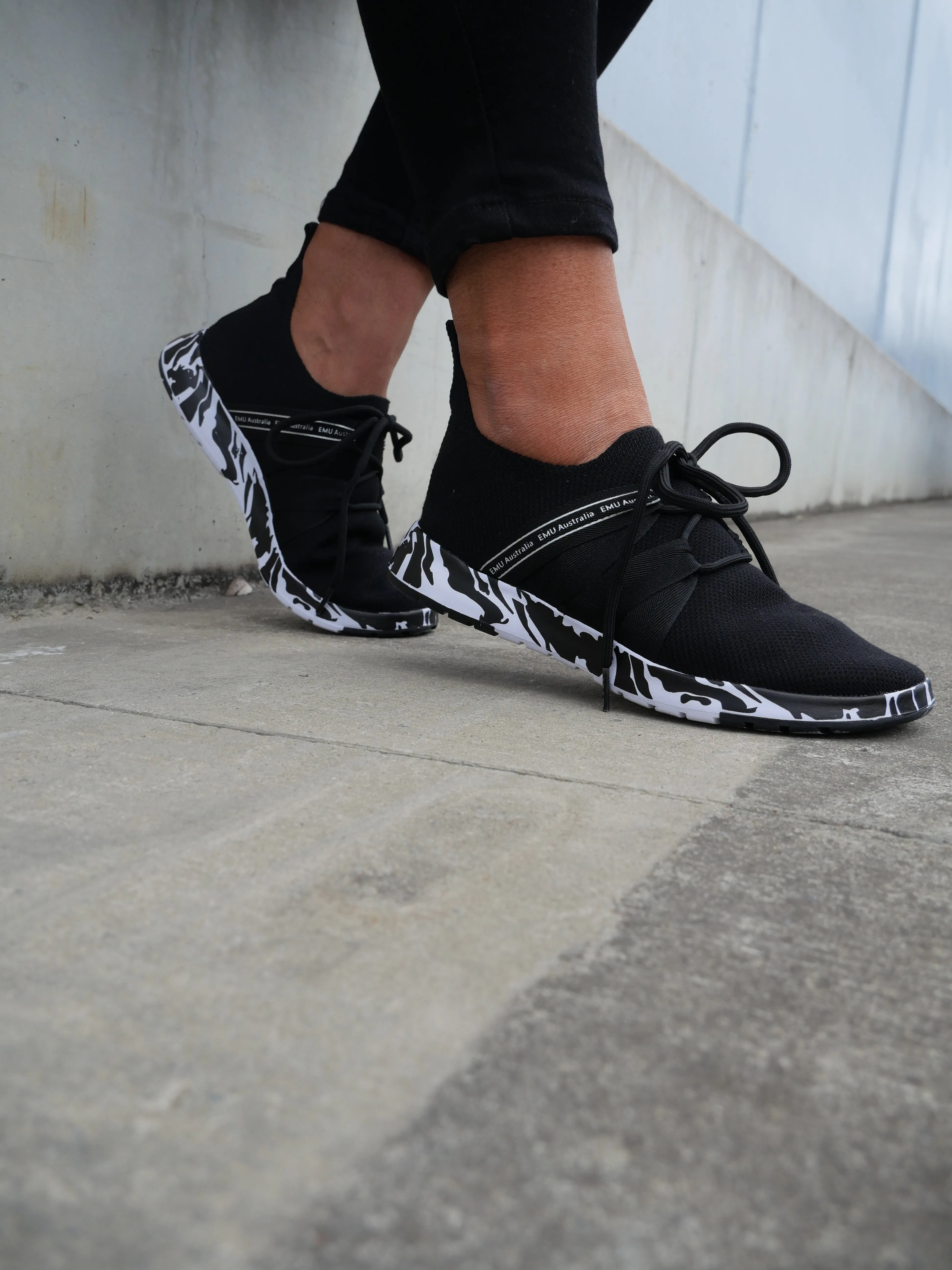 Emu Leura Swirl Sneaker Black