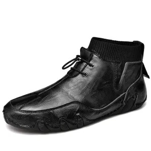 Fashion Men Boots Casual Shoes High Top Sneakers Big Size 38-47 Male Flats Outdoor Shoes Leisure Boots Zapatos Hombre