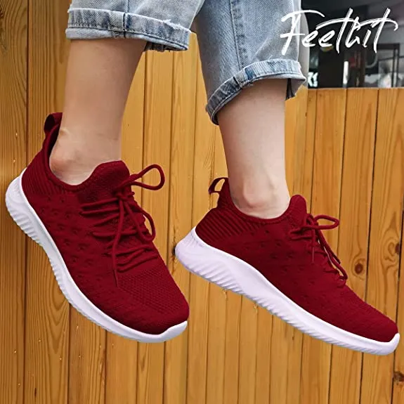 FEETHIT Womens Non-slip Walking Sneaker