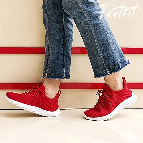 FEETHIT Womens Non-slip Walking Sneaker