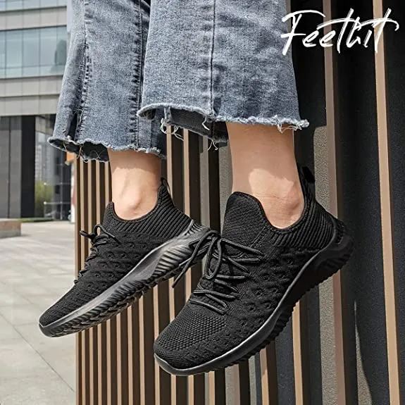 FEETHIT Womens Non-slip Walking Sneaker