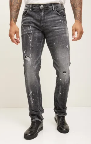 Fitted Drip Denim - Black