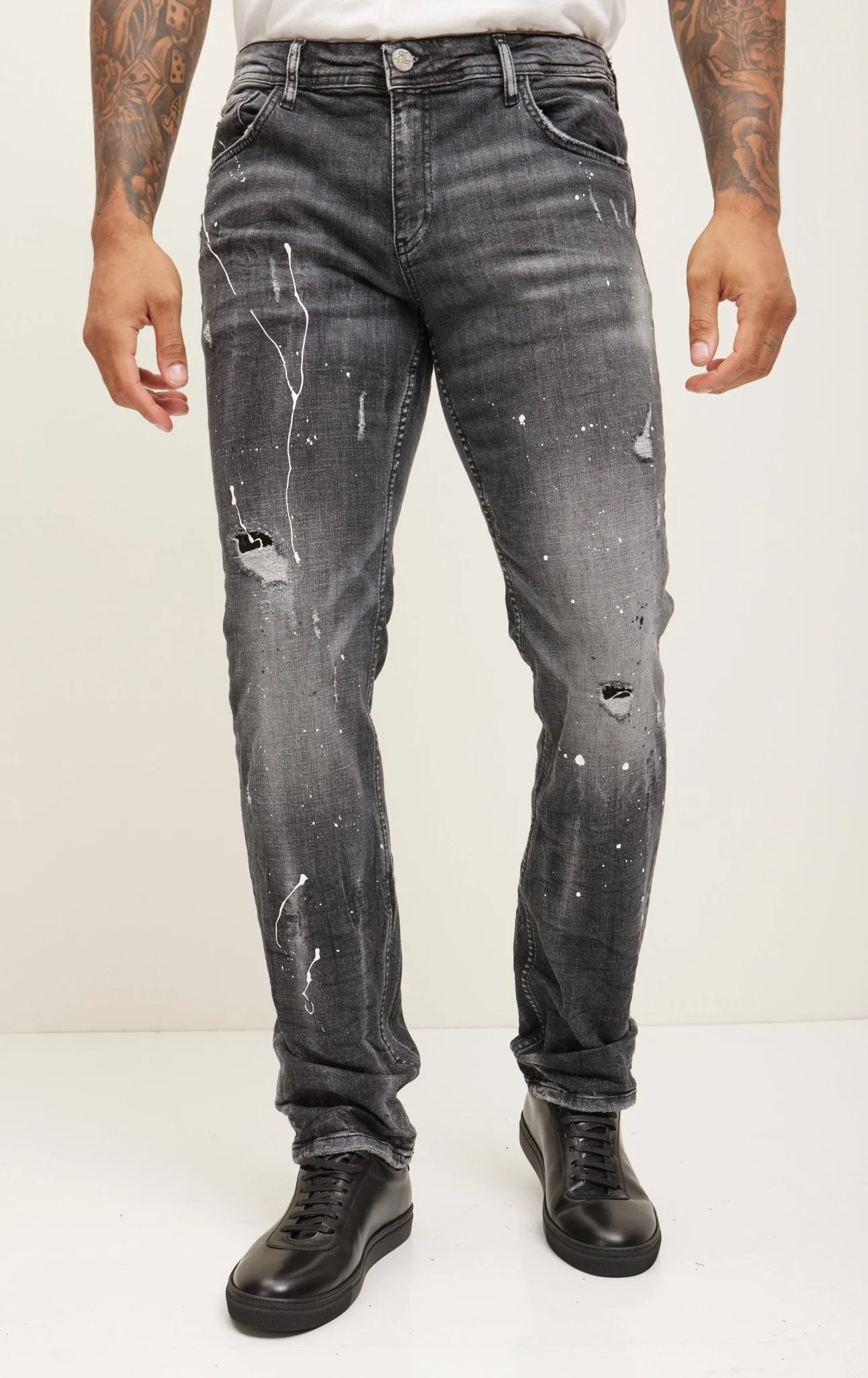 Fitted Drip Denim - Black