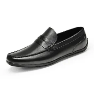 Flat Soft Leather Mens Casual Shoes Slip On Black Brown Luxury Cow Leather Men Loafers Comfortable Handmade Driving Shoe Size 44