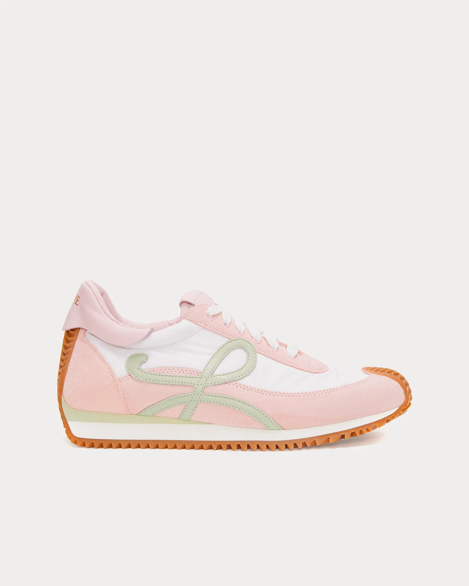Flow Runner Nylon & Suede Bonbon / White Low Top Sneakers