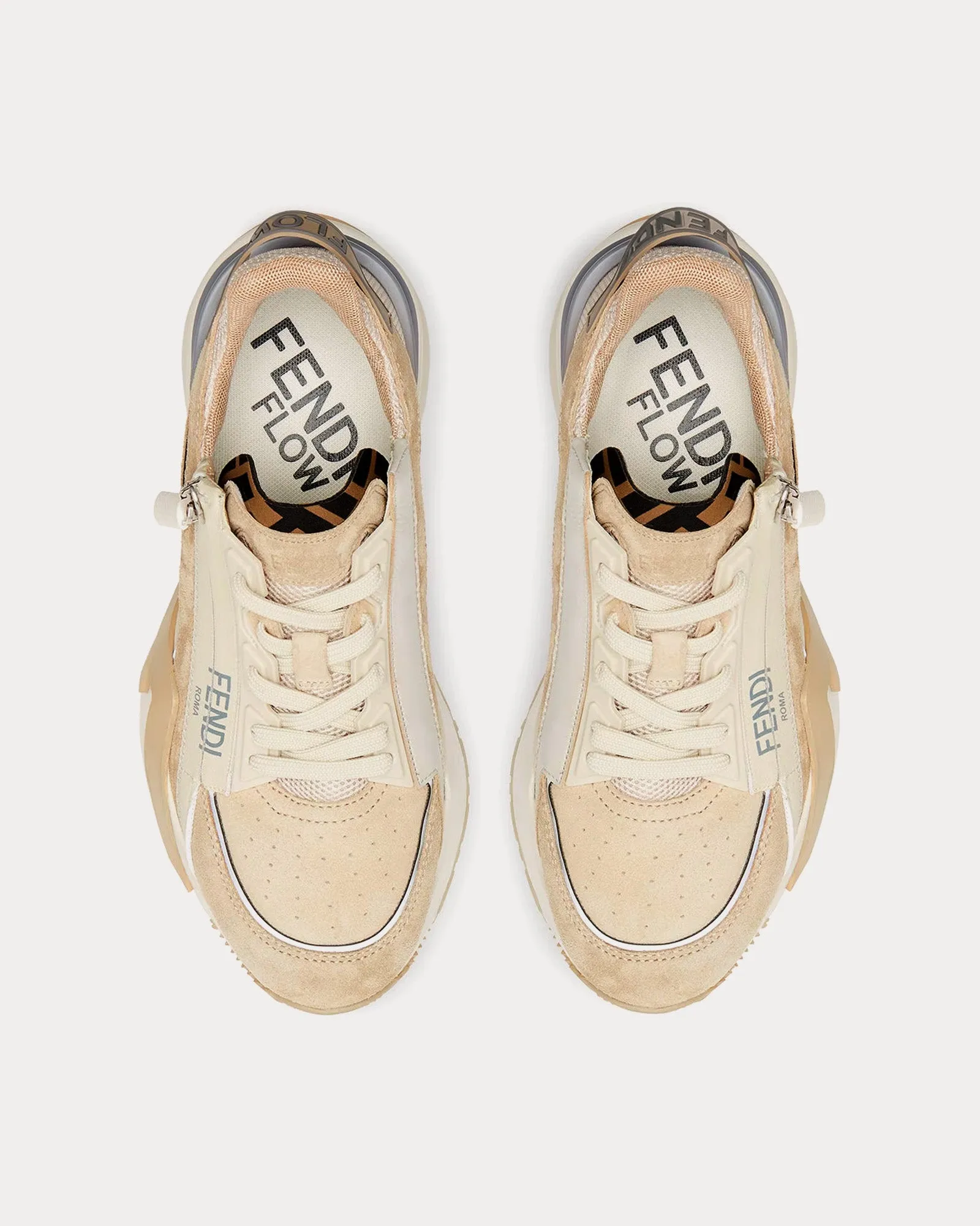 Flow Suede Beige Low Top Sneakers