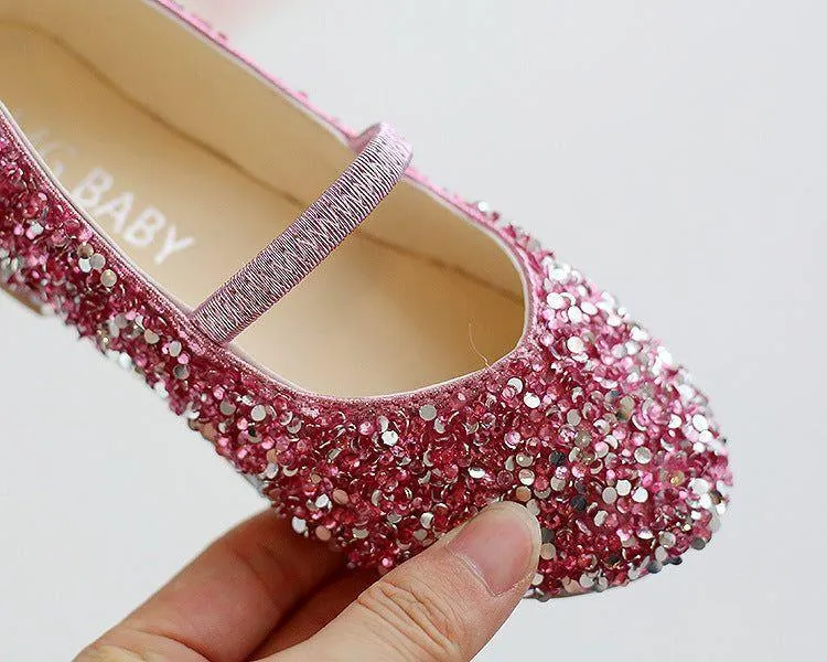 Girl's Children's Casual Shoes CCSUOS13 Leather Glitter Sandal