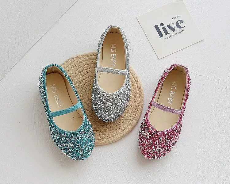 Girl's Children's Casual Shoes CCSUOS13 Leather Glitter Sandal