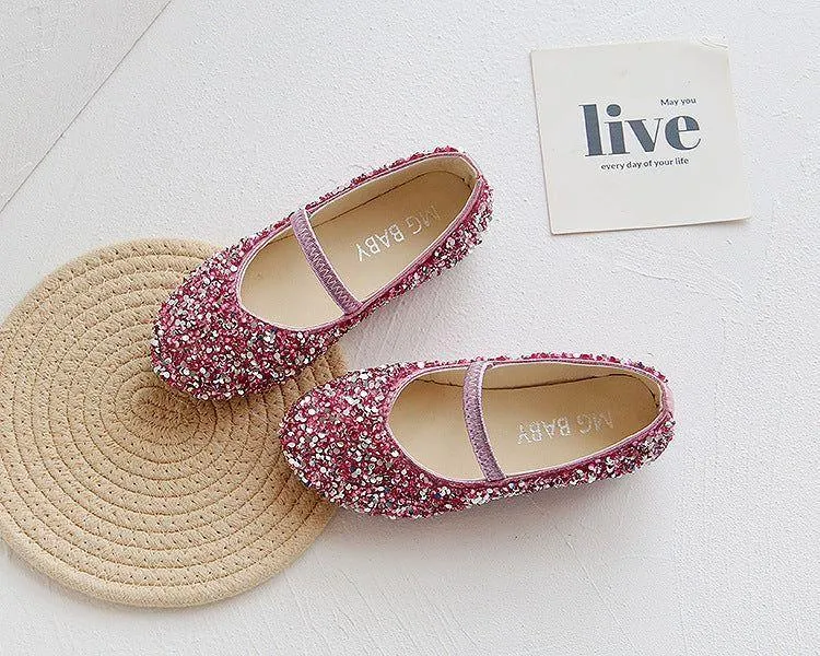 Girl's Children's Casual Shoes CCSUOS13 Leather Glitter Sandal