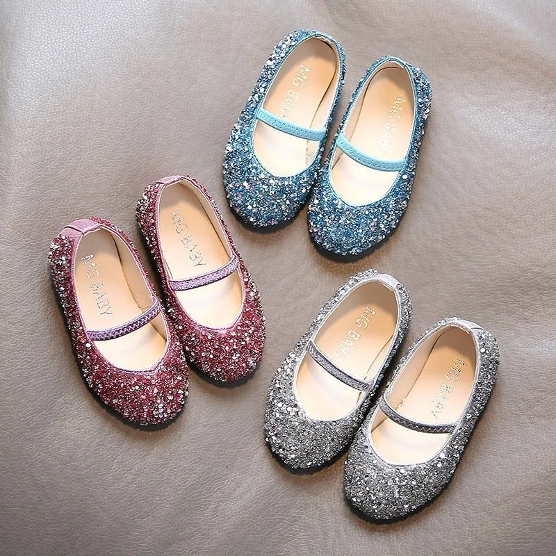 Girl's Children's Casual Shoes CCSUOS13 Leather Glitter Sandal