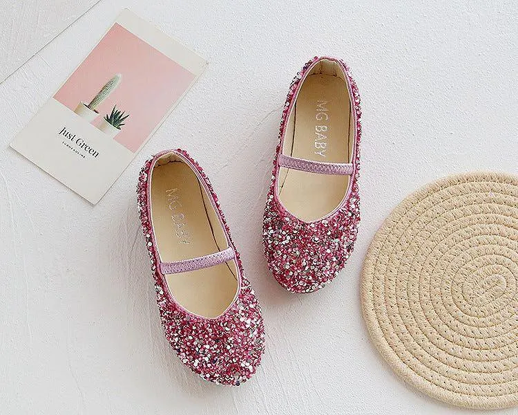 Girl's Children's Casual Shoes CCSUOS13 Leather Glitter Sandal