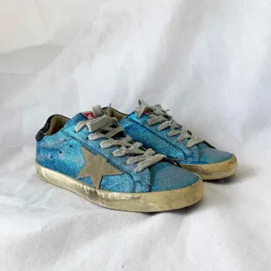 Golden Goose Blue Glittery Sneakers, 37
