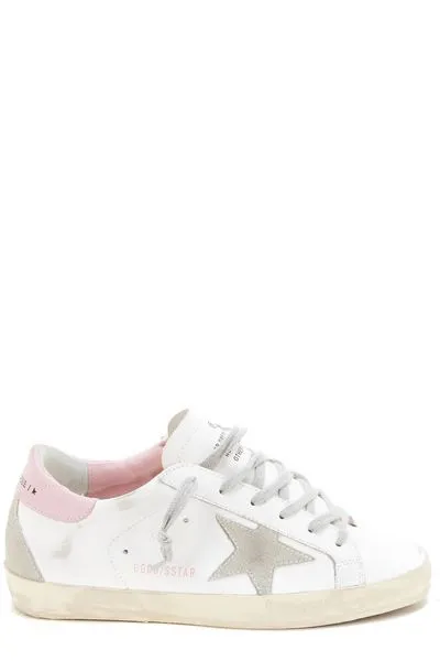 GOLDEN GOOSE Effortlessly Cool: Distressed Canvas Sneakers for Fashion-Forward Women