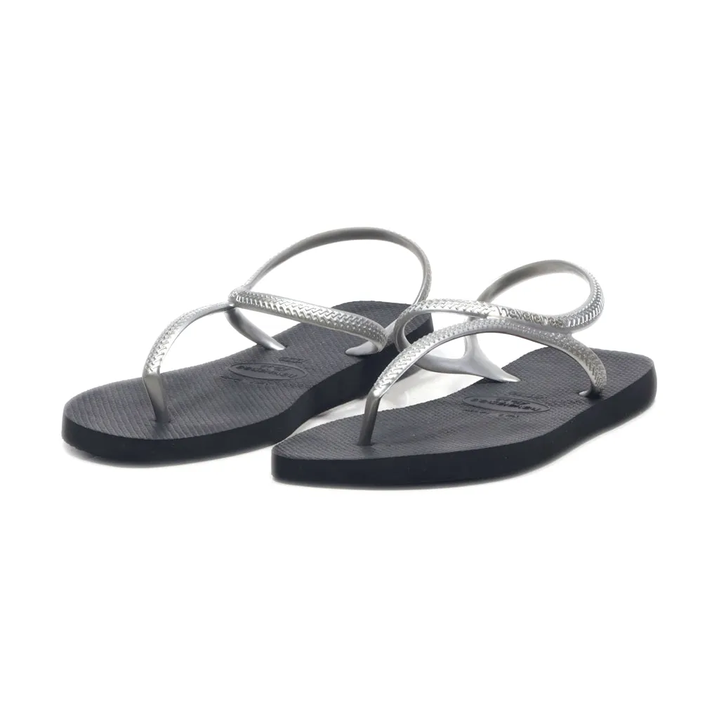 Havaianas Urban Basic Slippers Rubber Silver Colour For Women