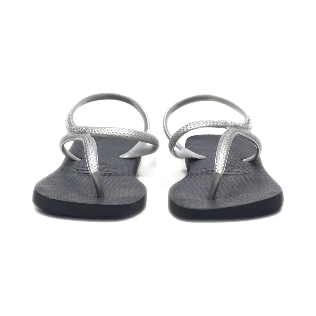 Havaianas Urban Basic Slippers Rubber Silver Colour For Women