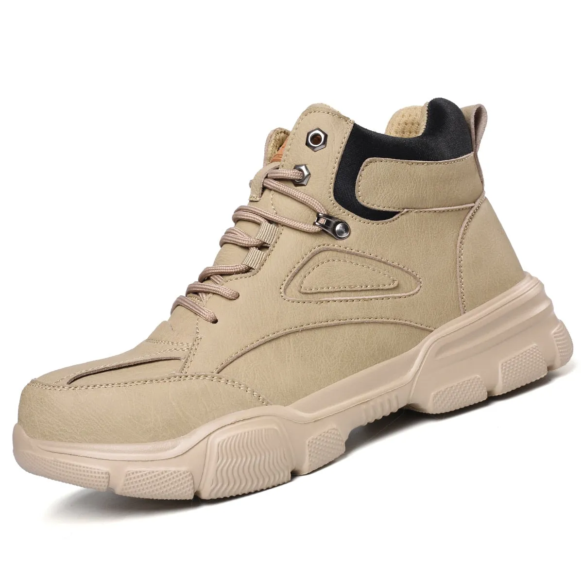 Hnzxzm Korea Waterproof Work Safety Shoes Indestructible Men's Security Boots With Steel Toe Shoes Anti-smash Sneakers Male Footwear