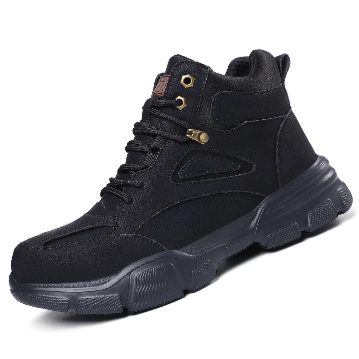 Hnzxzm Korea Waterproof Work Safety Shoes Indestructible Men's Security Boots With Steel Toe Shoes Anti-smash Sneakers Male Footwear