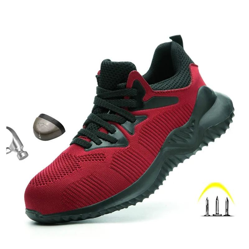 Hnzxzm Male Work Sneakers Toe Cap Work Safety Boot Comfort Men Boots Anti-puncture Safety Shoes Men Indestructible Shoes Work Boots