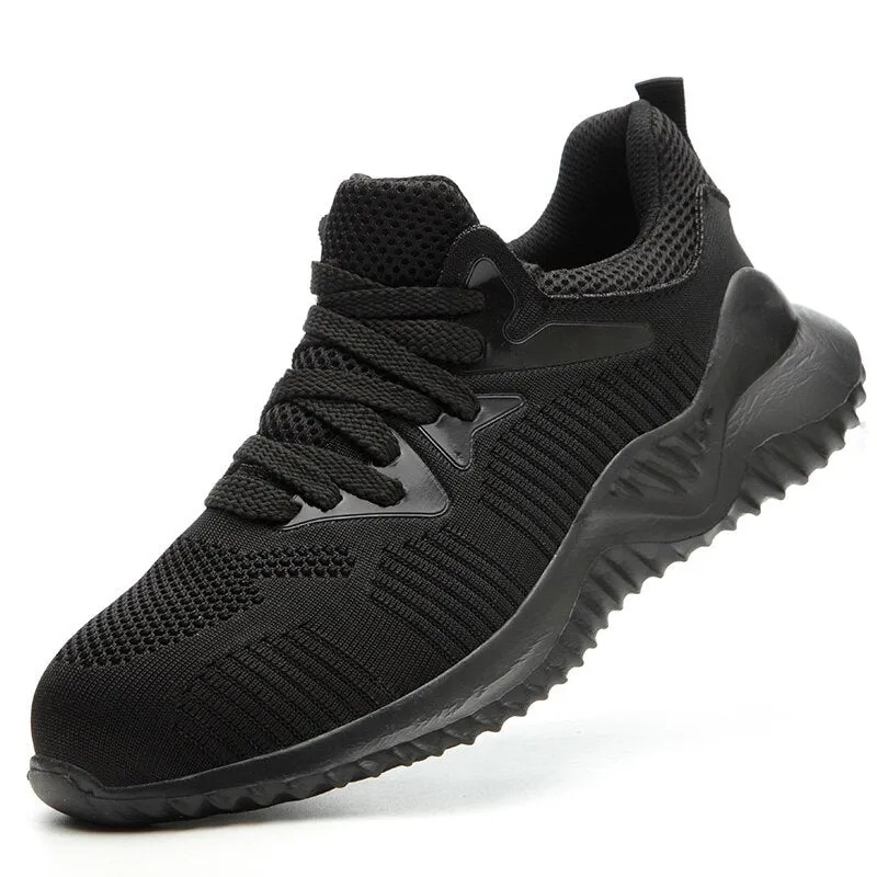 Hnzxzm Male Work Sneakers Toe Cap Work Safety Boot Comfort Men Boots Anti-puncture Safety Shoes Men Indestructible Shoes Work Boots
