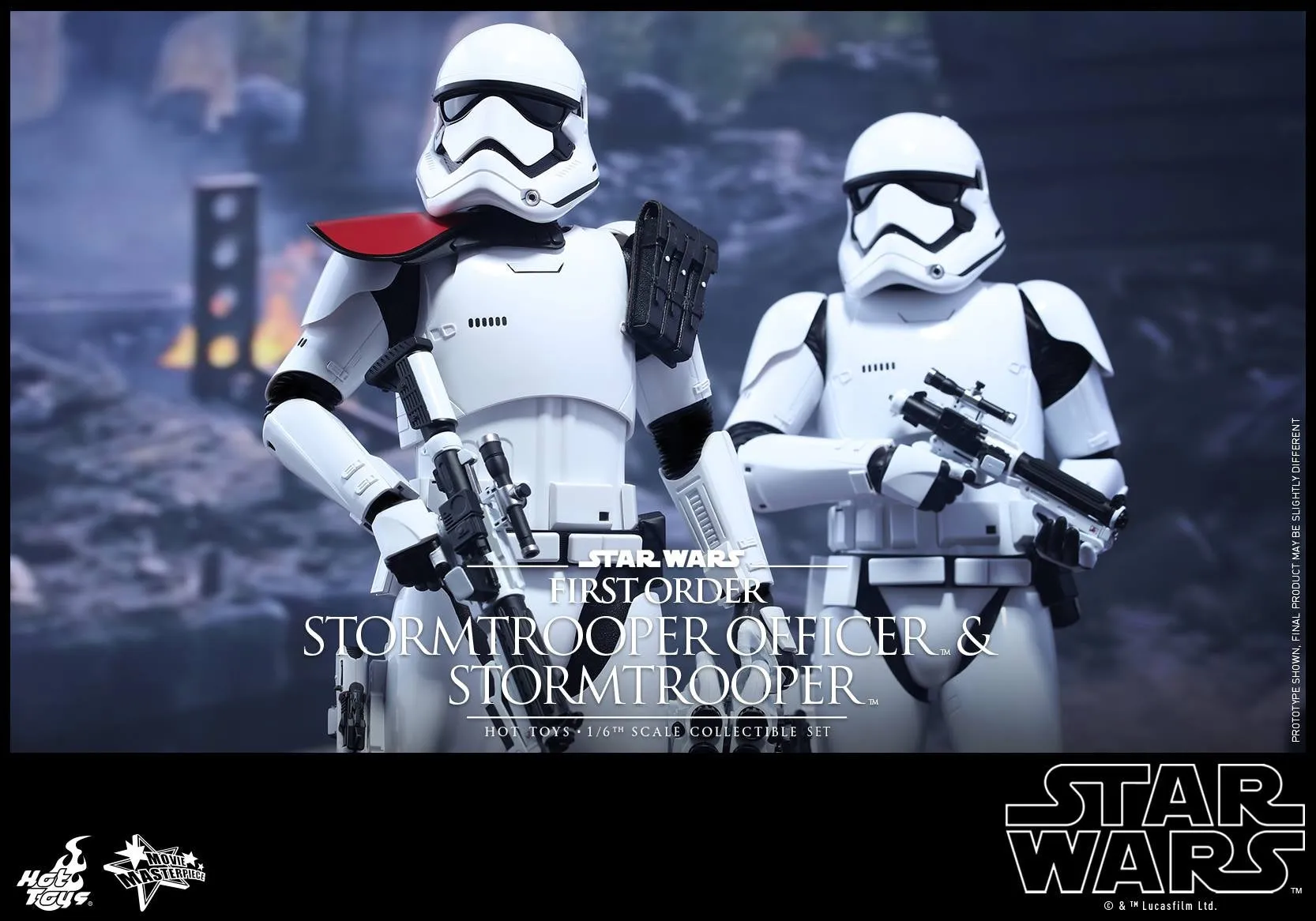 Hot Toys - MMS325 – Star Wars: The Force Awakens - First Order Stormtrooper Officer & Stormtrooper Collectible Figures Set