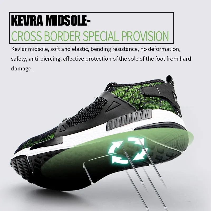 Indestructible Ryder Shoes Men and Women Steel Toe Cap Work Safety Shoes Puncture-Proof Boots Lightweight Breathable Sneakers