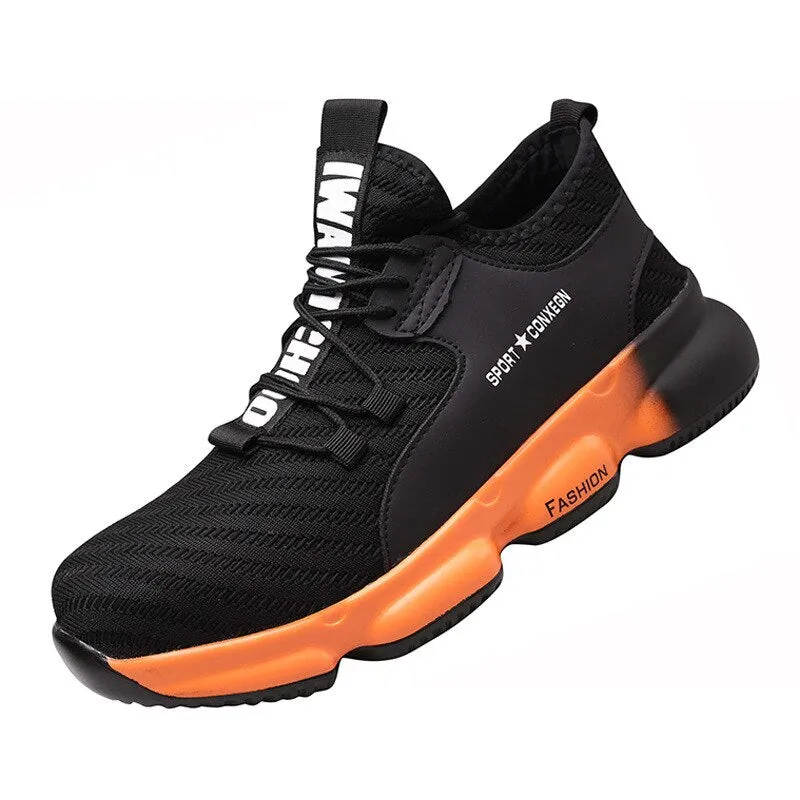 Indestructible Shoes Men Safety Work Shoes with Steel Toe Cap Puncture-Proof Boots Lightweight Breathable Sneakers Dropshipping