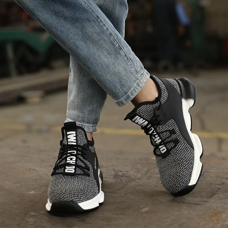 Indestructible Shoes Men Safety Work Shoes with Steel Toe Cap Puncture-Proof Boots Lightweight Breathable Sneakers Dropshipping