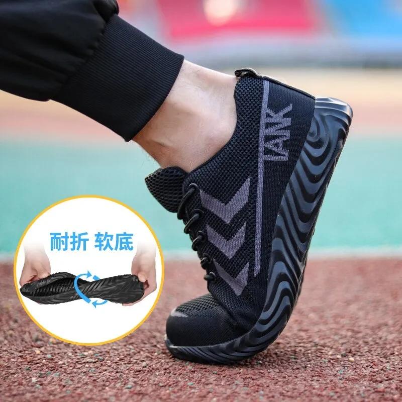 Indestructible Shoes Men Work Safety Shoes with Steel Toe Cap Puncture-Proof Boots Lightweight Breathable Sneakers Dropshipping