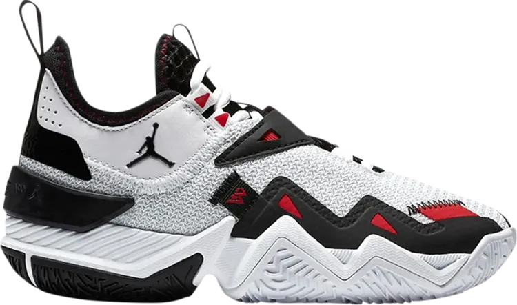 Jordan Westbrook One Take GS Black Toe Sneakers, white