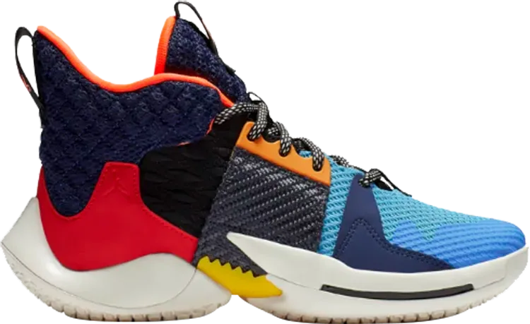 Jordan Why Not Zer0.2 GS Future History Sneakers, Multicolor