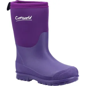 Junior Hilly Neoprene Wellingtons Boots Purple