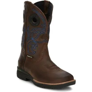Justin Men's Nitread 11" Nano Comp Toe Western Work Boot -Brown- CR3204