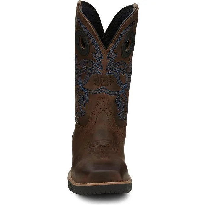 Justin Men's Nitread 11" Nano Comp Toe Western Work Boot -Brown- CR3204