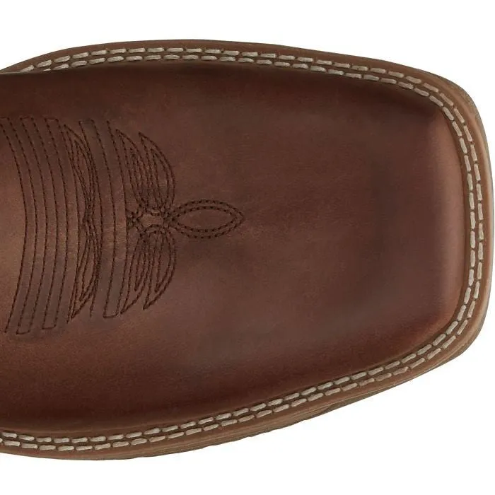 Justin Men's Nitread 11" Square Toe WP Western Work Boot -Brown- CR3200