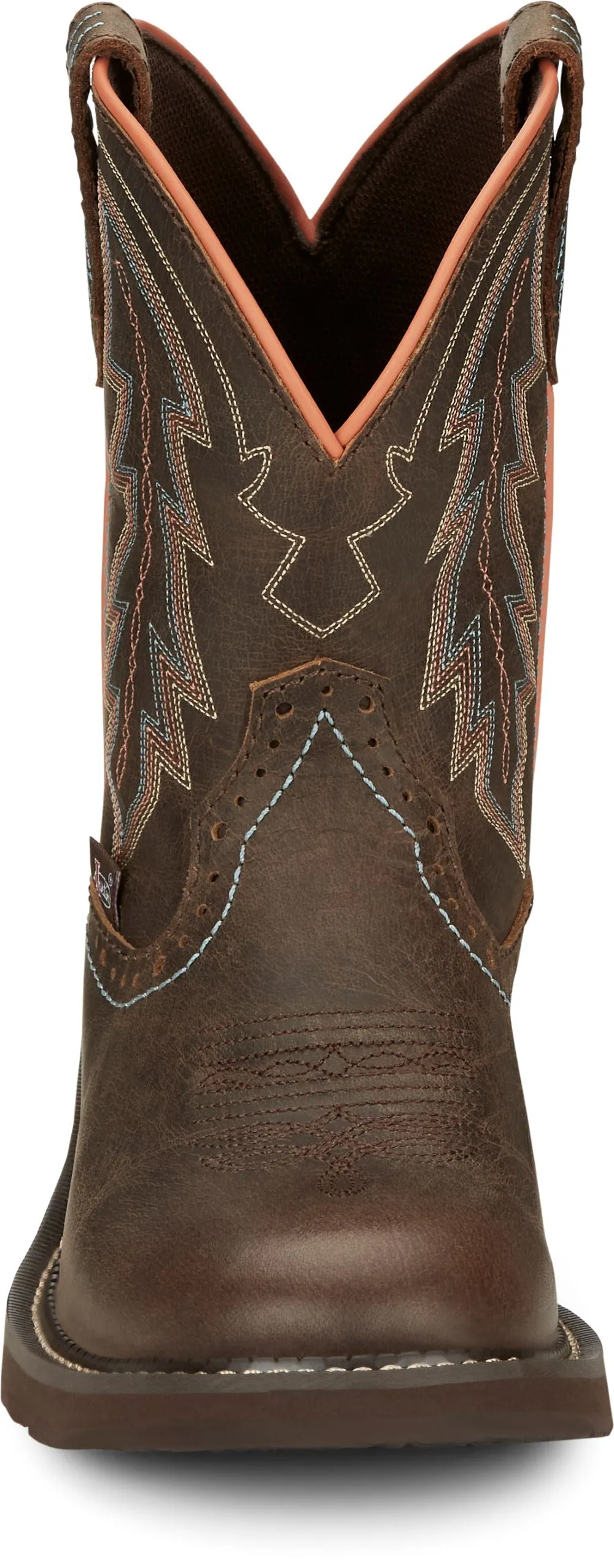 'Justin' Women's 8" Lyla Western Round Toe - Brown