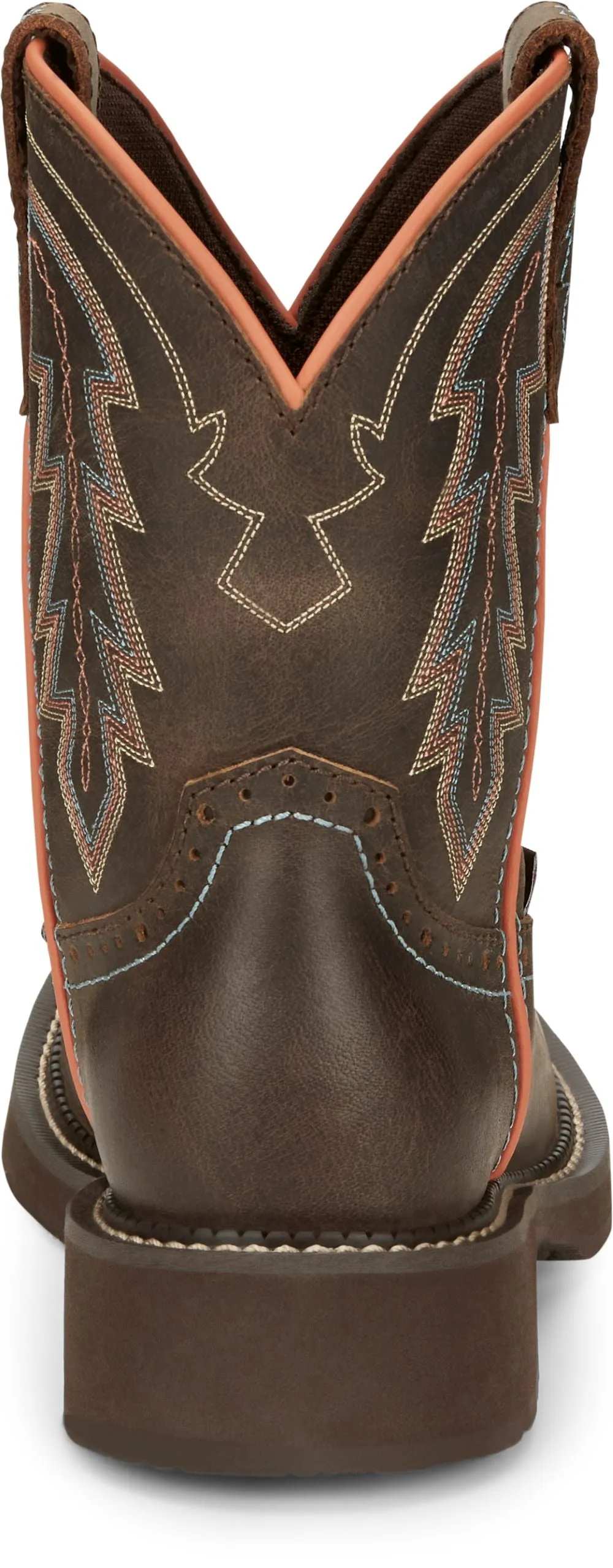 'Justin' Women's 8" Lyla Western Round Toe - Brown