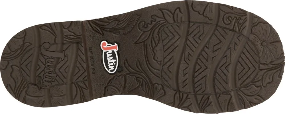 'Justin' Women's 8" Lyla Western Round Toe - Brown