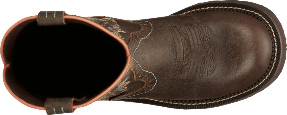 'Justin' Women's 8" Lyla Western Round Toe - Brown