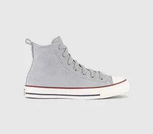 Kids Converse All Star Hi Junior Trainers Grey Area Egret