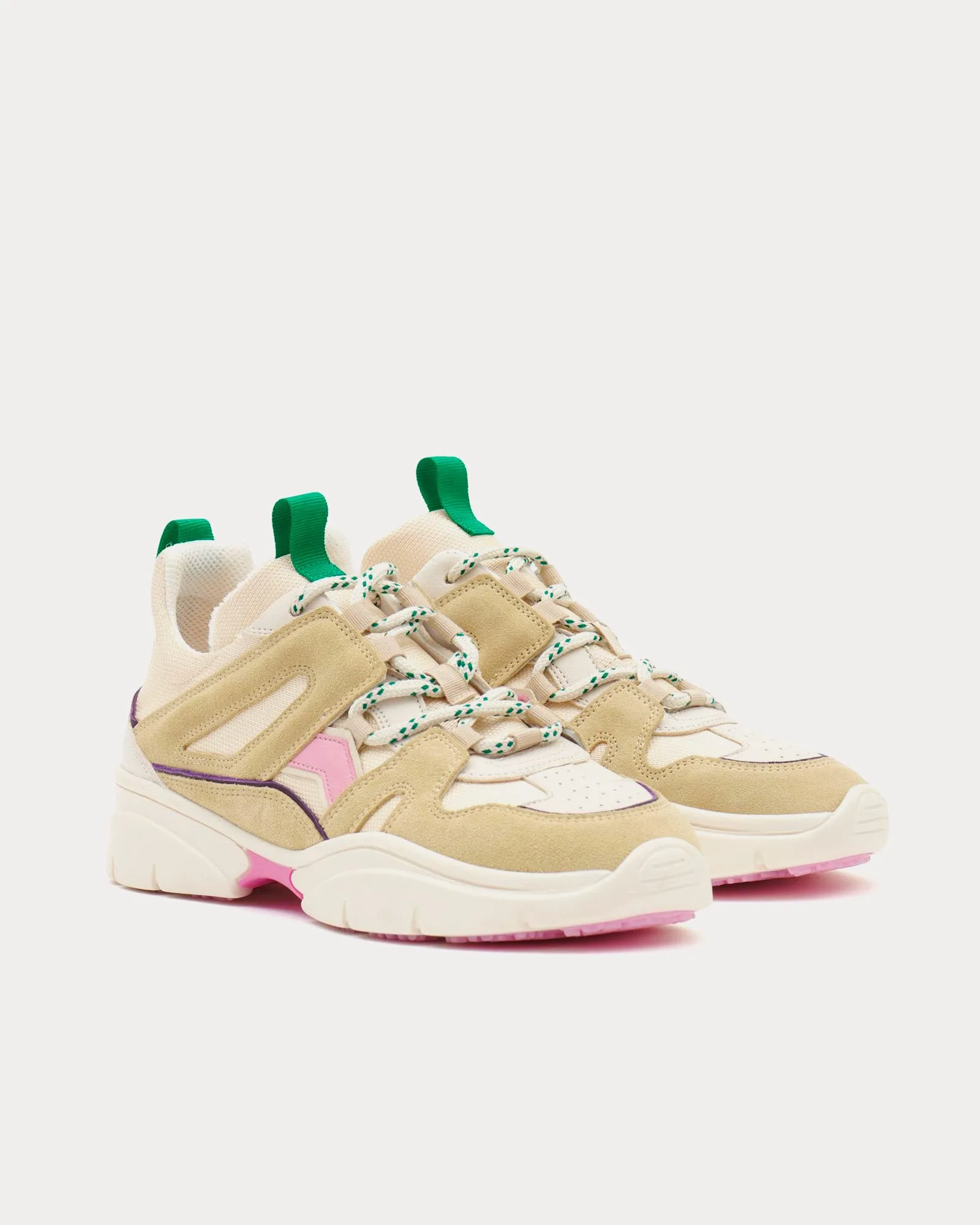 Kindsay Leather Beige / Rose Low Top Sneakers