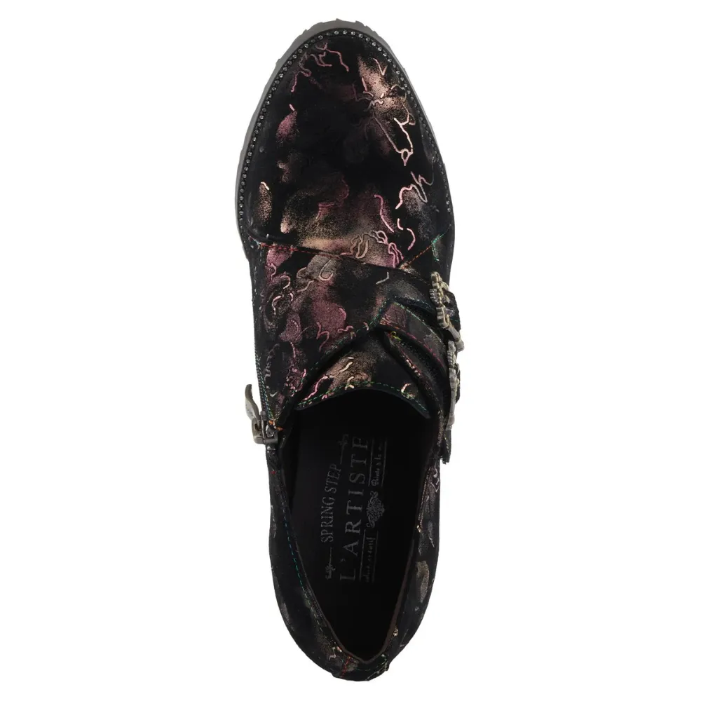 L'artiste By Spring Step Maisiana Black Multi Suede Pump (Women's)