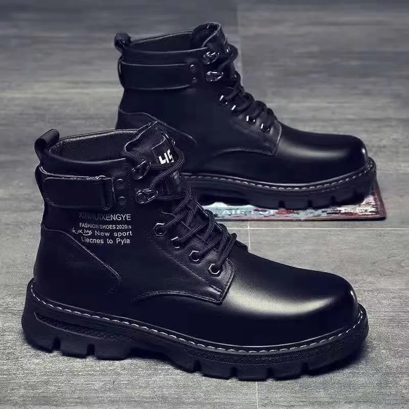 Leather Shoes High Top Fashion Boots