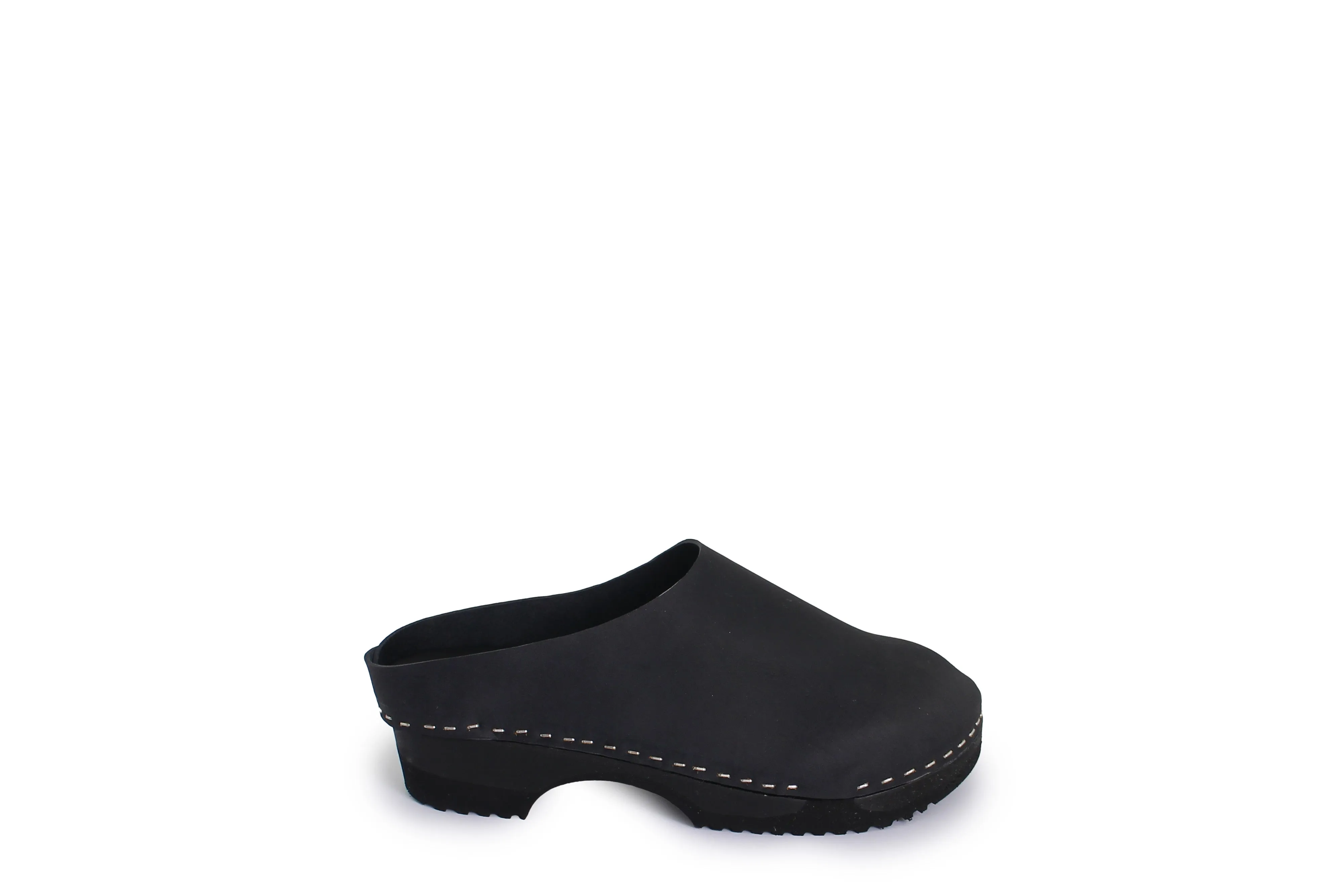 LEO CLOG Dark Sole   Black