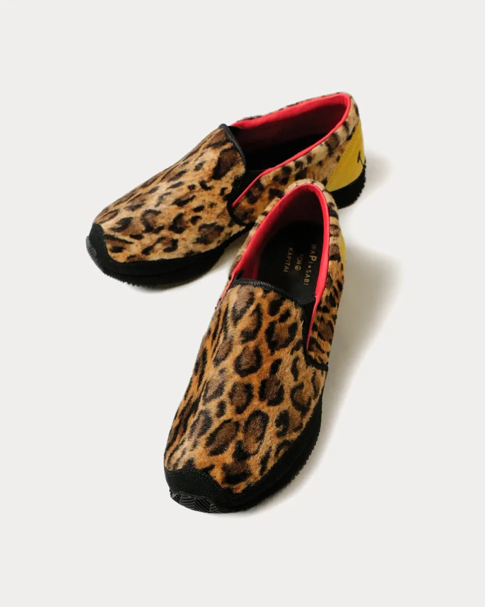 Leopard Fur Smiley Heel Milan Slip On Sneakers
