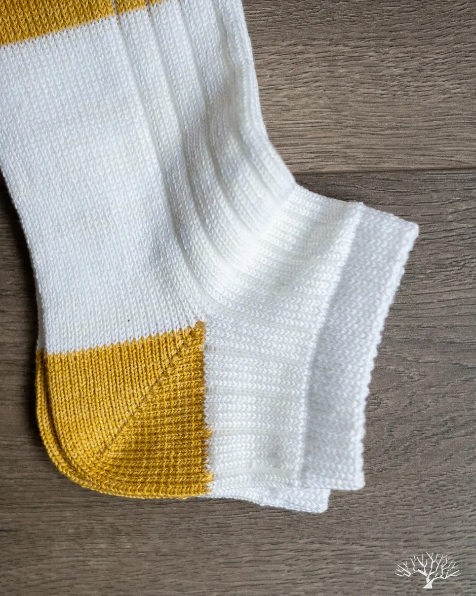 Linen Cotton Anklet Sock - Tram Yellow