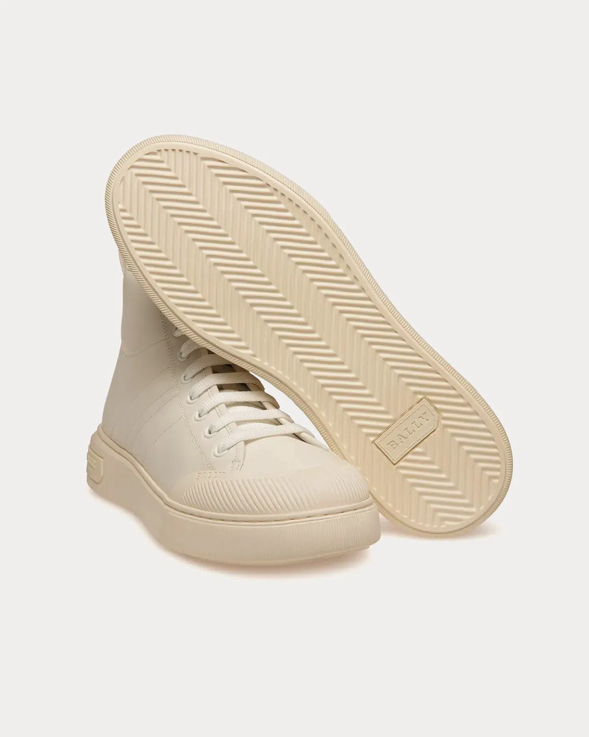 Maren Leather White High Top Sneakers