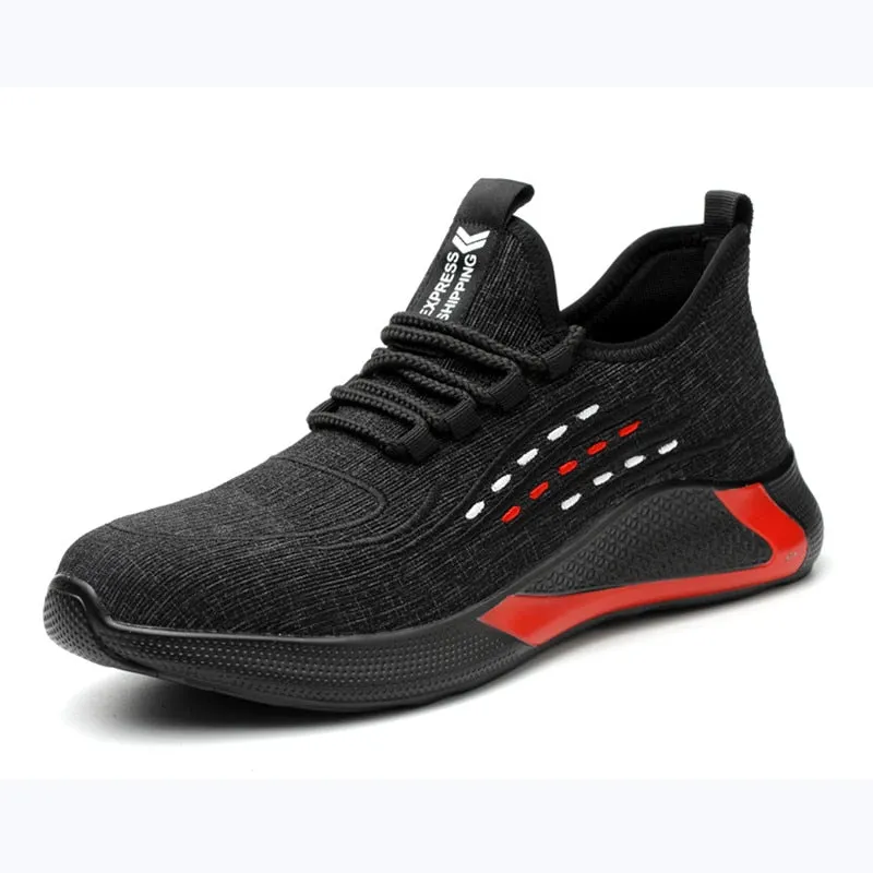 Men Work Safety Shoes Anti-puncture Sneakers Lightweight Construction Indestructible Steel Toe Cap Shoes Boots Male Footwear
